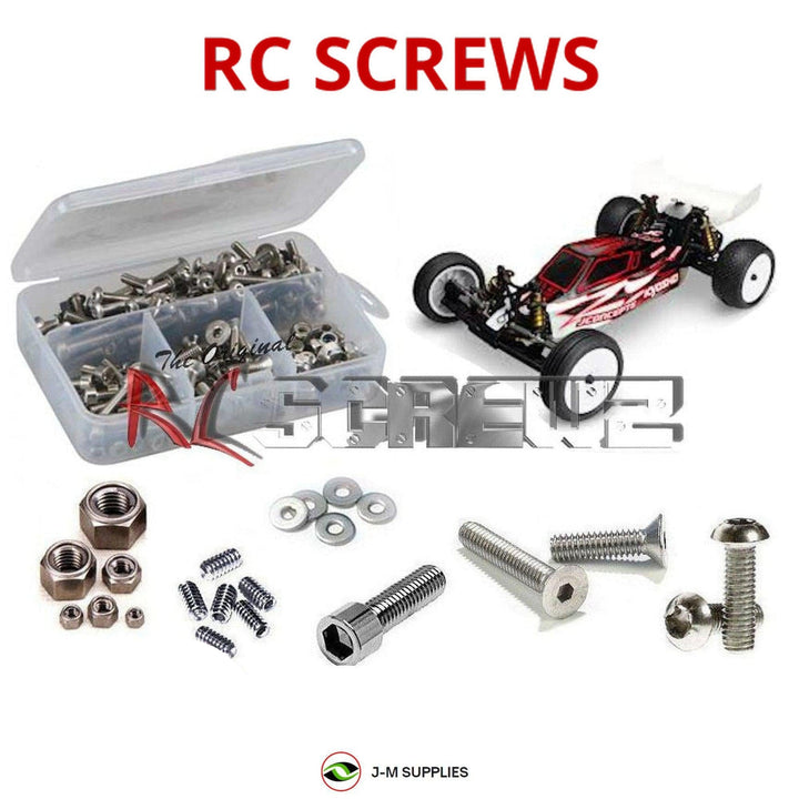 Representative image of an RCScrewZ stainless steel screw kit for Kyosho Ultima RB6 1/10 Electric 2WD Buggy (30068); exact kit contents vary by RC model.