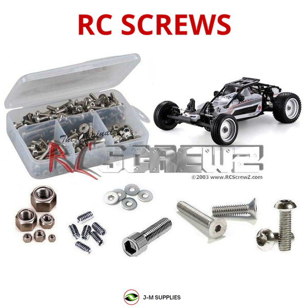 Representative image of an RCScrewZ stainless steel screw kit for Kyosho Scorpion XXL Nitro 1/7 GP 2WD Buggy (31873); exact kit contents vary by RC model.