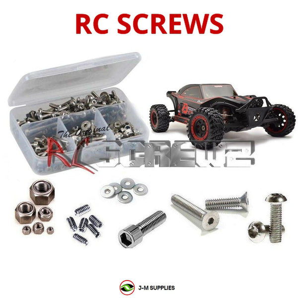 Representative image of an RCScrewZ stainless steel screw kit for Kyosho Scorpion B-XXL VE 1/7 Electric 2WD Buggy (30974); exact kit contents vary by RC model.