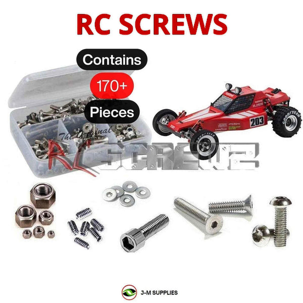 Representative image of an RCScrewZ stainless steel screw kit for Kyosho Tomahawk 2015 1/10 Electric 2WD Buggy (30615C); exact kit contents vary by RC model.