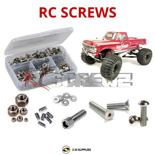 Representative image of an RCScrewZ stainless steel screw kit for Kyosho Mad Crusher GP 1/8 Nitro 4WD Monster Truck (33152); exact kit contents vary by RC model.