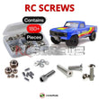Representative image of an RCScrewZ stainless steel screw kit for Kyosho Outlaw Rampage 1/10 Electric 2WD Truck (34361T); exact kit contents vary by RC model.