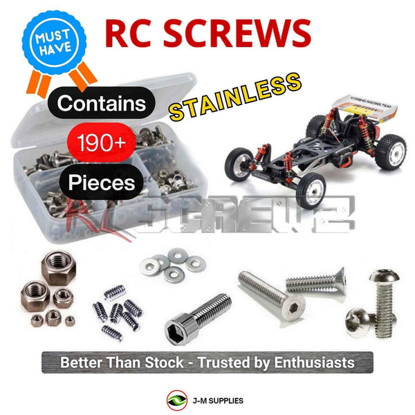 Representative image of an RCScrewZ stainless steel screw kit for Kyosho Ultima Vintage Series 1/10 Electric 2WD Buggy (30625); exact kit contents vary by RC model.