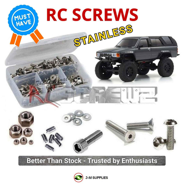 Representative image of an RCScrewZ stainless steel screw kit for Kyosho Mini-Z MX-01 4Runner 1/24 Electric 4WD Crawler (32522); exact kit contents vary by RC model.