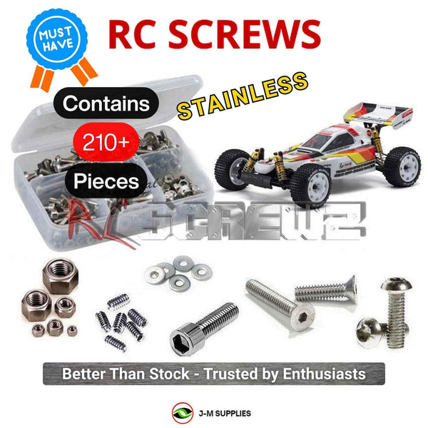 Representative image of an RCScrewZ stainless steel screw kit for Kyosho Optima Mid Vintage 1/10 Electric 4WD Buggy (30622); exact kit contents vary by RC model.