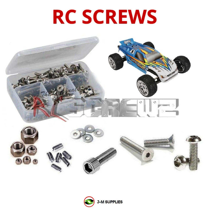 Representative image of an RCScrewZ stainless steel screw kit for Team Losi Speed-T 1/10 Electric 2WD Stadium Truck (LOSB0101); exact kit contents vary by RC model.