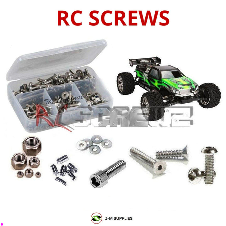 Representative image of an RCScrewZ stainless steel screw kit for Losi TEN-T 1/10 Nitro 4WD Truggy (LOSB0126); exact kit contents vary by RC model.