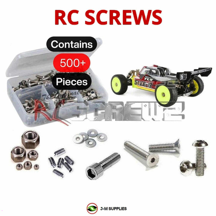 Representative image of an RCScrewZ stainless steel screw kit for Losi TLR 5IVE-B 1/5 Gas 4WD Buggy (TLR05001); exact kit contents vary by RC model.