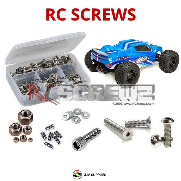 Representative image of an RCScrewZ stainless steel screw kit for Losi 22S ST 1/10 Electric 2WD Stadium Truck (LOS03017); exact kit contents vary by RC model.