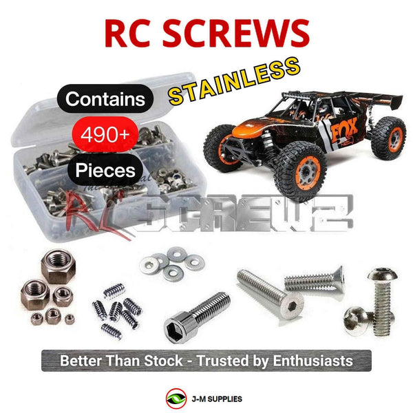 Representative image of an RCScrewZ stainless steel screw kit for Losi DBXL-E 2.0 1/5 Electric 4WD Desert Buggy (LOS05020); exact kit contents vary by RC model.
