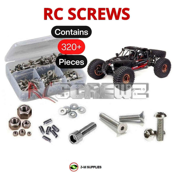 Representative image of an RCScrewZ stainless steel screw kit for Losi Lasernut U4 2.2 1/10 Electric 4WD Rock Racer (LOS03028); exact kit contents vary by RC model.