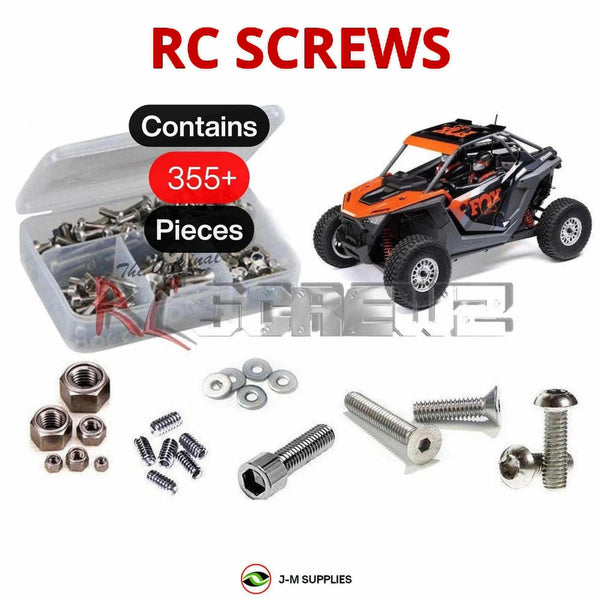 Representative image of an RCScrewZ stainless steel screw kit for Losi RZR Rey Polaris 1/10 Electric 4WD UTV (LOS03029); exact kit contents vary by RC model.