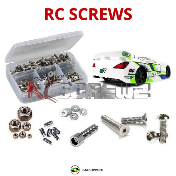 Representative image of an RCScrewZ stainless steel screw kit for Mugen Seiki MGT7 ECO; exact kit contents vary by RC model.