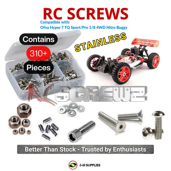 J-M SUPPLIES RC Parts Store - RCScrewZ Stainless Steel Screw Kit ofn039 for Ofna Hyper 7 TQ Sport/Pro 1/8 4WD Nitro Buggy | SET