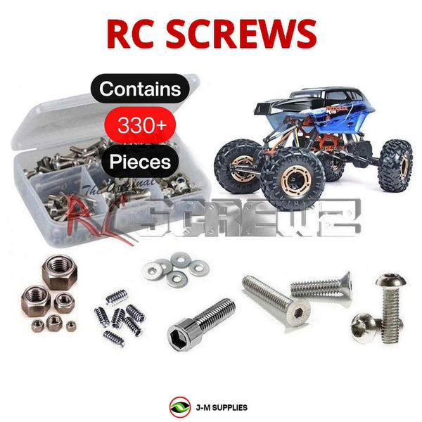 J-M SUPPLIES RC Parts Store - RCScrewZ Stainless Steel Screw Kit rcr050 for Redcat Racing Rockslide RS10 XT 1/10 Electric Brushed 4WD 4WS Rock Crawler (RERROCKSLIDE-RS10-XT-24) | SET