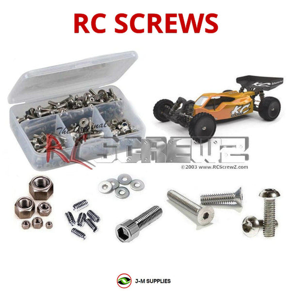 Representative image of an RCScrewZ stainless steel screw kit for Schumacher Cougar KC #K170; exact kit contents vary by RC model.