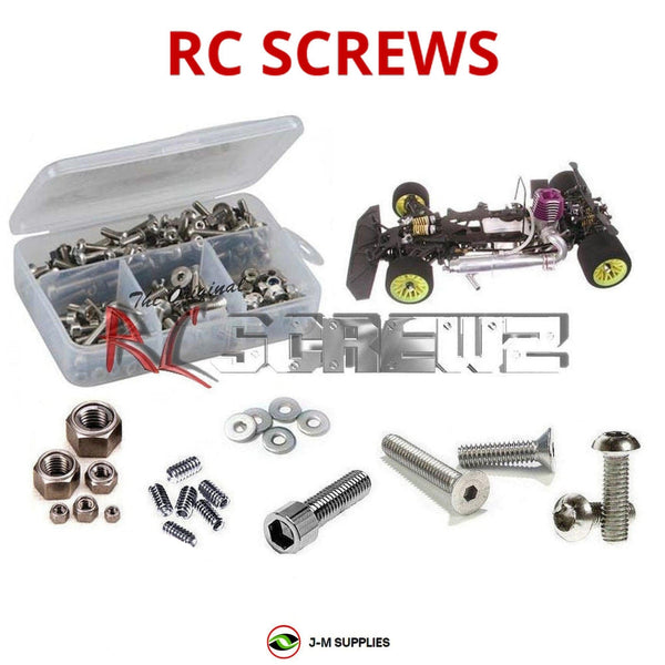 Representative image of an RCScrewZ stainless steel screw kit for Serpent Veteq 02; exact kit contents vary by RC model.