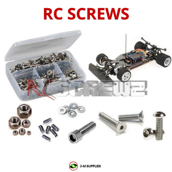 Representative image of an RCScrewZ stainless steel screw kit for Serpent 966e 1/8 Onroad Electric Car (#904000); exact kit contents vary by RC model.