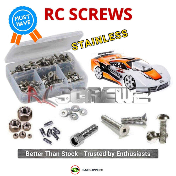 Representative image of an RCScrewZ stainless steel screw kit for Serpent Cobra GT 1/8th Nitro; exact kit contents vary by RC model.
