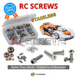 Representative image of an RCScrewZ stainless steel screw kit for Serpent Cobra GT 1/8th Nitro; exact kit contents vary by RC model.