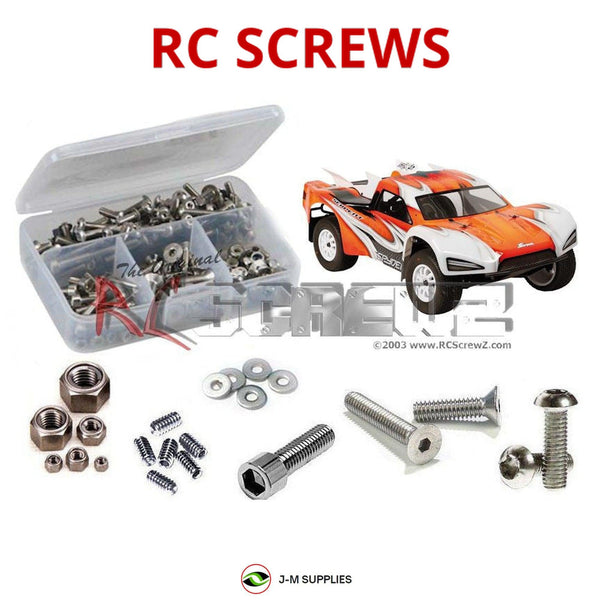 Representative image of an RCScrewZ stainless steel screw kit for Serpent Spyder SRX2 Short Course Truck; exact kit contents vary by RC model.