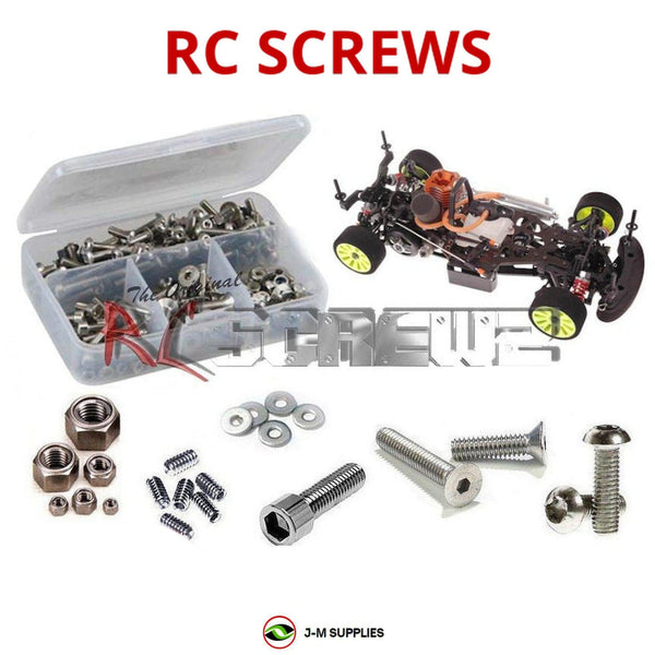 Representative image of an RCScrewZ stainless steel screw kit for Serpent 720 \'07 1/10th 200mm (#803005) Onroad; exact kit contents vary by RC model.