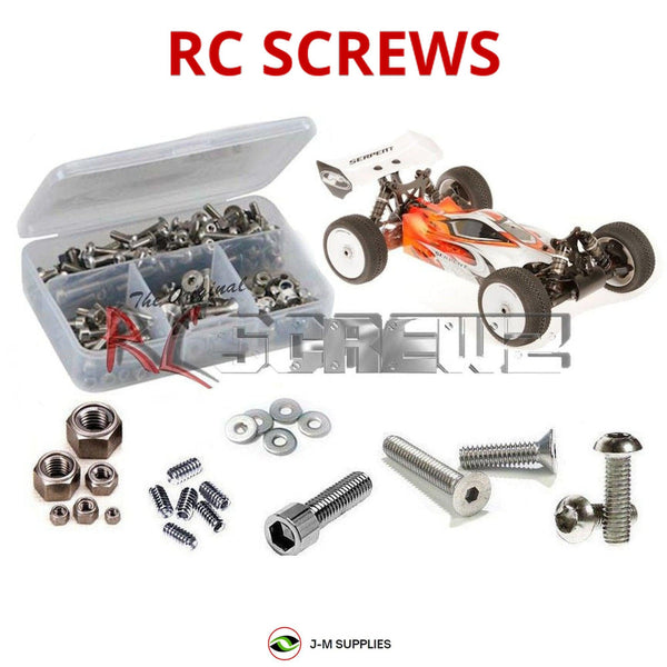 Representative image of an RCScrewZ stainless steel screw kit for Serpent 811 BE 2.1 Buggy; exact kit contents vary by RC model.