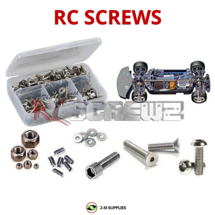 Representative image of an RCScrewZ stainless steel screw kit for Tamiya TB-01 1/10 Electric 4WD Touring Car (58257); exact kit contents vary by RC model.