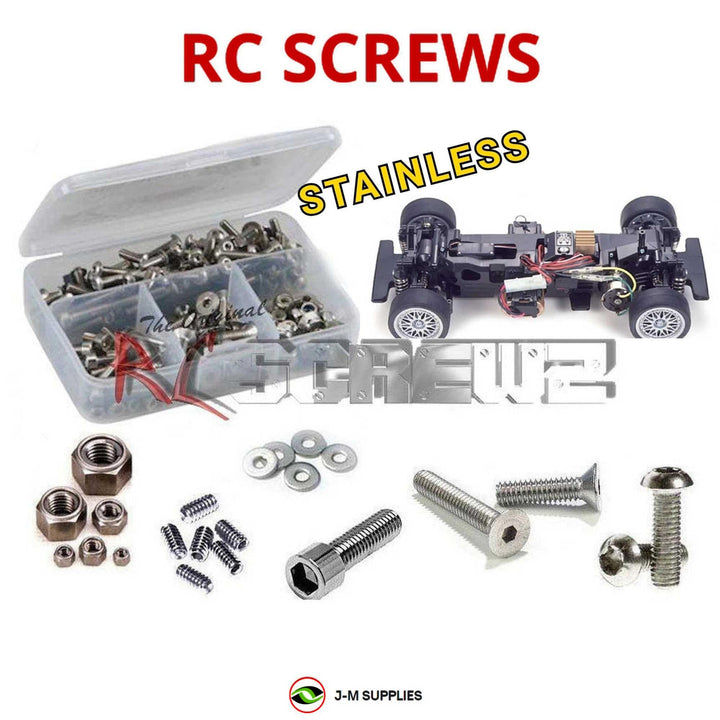 Representative image of an RCScrewZ stainless steel screw kit for Tamiya TL-01/TL-01A 1/10 Electric 4WD Chassis (58191); exact kit contents vary by RC model.