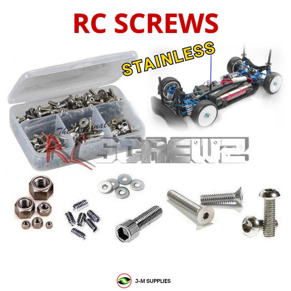 Representative image of an RCScrewZ stainless steel screw kit for Tamiya TB Evolution 5 MS 1/10 Electric 4WD Touring (42107); exact kit contents vary by RC model.