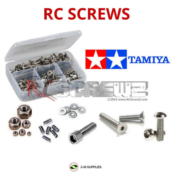 Representative image of an RCScrewZ stainless steel screw kit for Tamiya TA05 MS 1/10 Electric 4WD Touring Car (42103); exact kit contents vary by RC model.