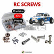 Representative image of an RCScrewZ stainless steel screw kit for Tamiya Sand Scorcher 2010 1/10 Electric 2WD Buggy (58452); exact kit contents vary by RC model.
