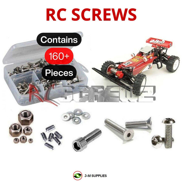 Representative image of an RCScrewZ stainless steel screw kit for Tamiya Hotshot Re-Release 1/10 Electric 4WD Buggy (58391); exact kit contents vary by RC model.