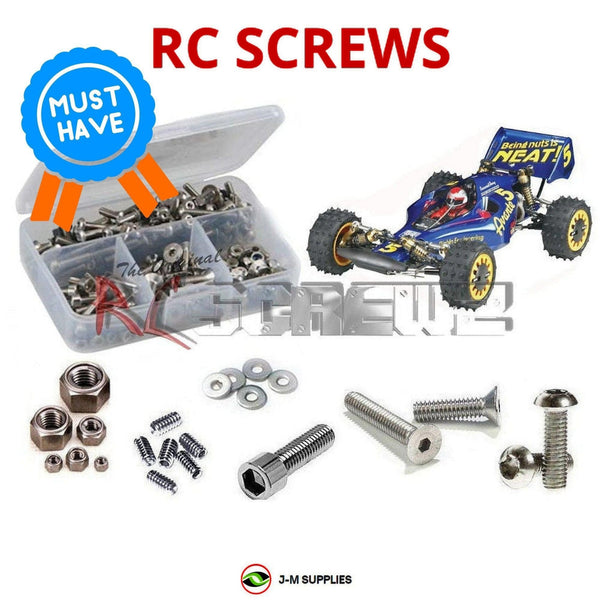 Representative image of an RCScrewZ stainless steel screw kit for Tamiya Avante 2011 1/10 Electric 4WD Buggy (58489); exact kit contents vary by RC model.