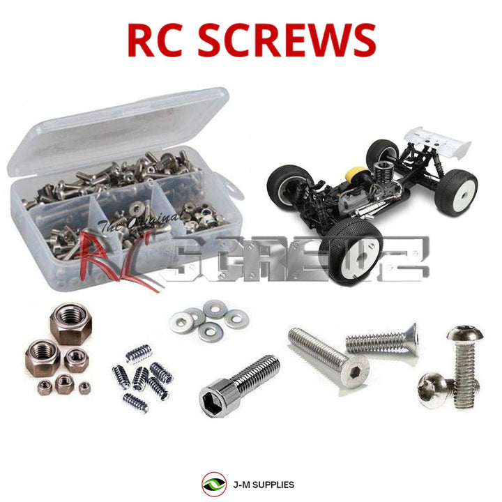 Representative image of an RCScrewZ stainless steel screw kit for Tekno NT48 1/8 Nitro 4WD Truggy (TKR5400); exact kit contents vary by RC model.