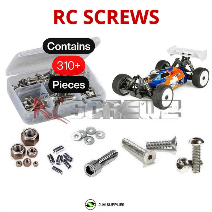 Representative image of an RCScrewZ stainless steel screw kit for Tekno EB48 2.1 1/8 Electric 4WD Buggy (TKR9003); exact kit contents vary by RC model.