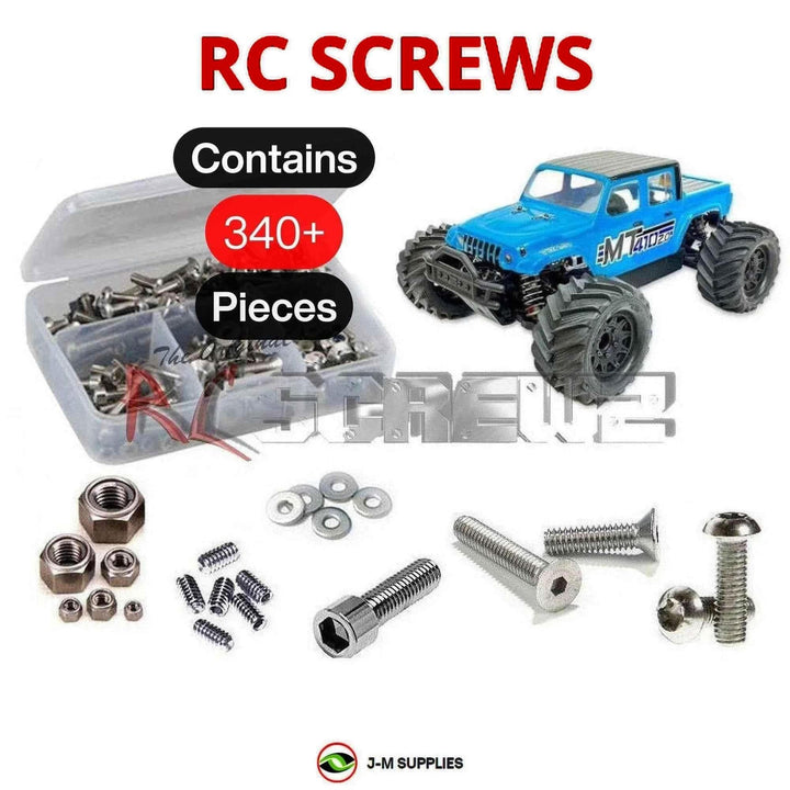 Representative image of an RCScrewZ stainless steel screw kit for Tekno MT410 2.0 1/10 Electric 4WD MT (TKR9501); exact kit contents vary by RC model.