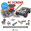 Representative image of an RCScrewZ stainless steel screw kit for Traxxas Slash 4X4 LCG / Platinum 1/10 4WD SCT (68086-3, 6804); exact kit contents vary by RC model.