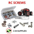 Representative image of an RCScrewZ stainless steel screw kit for Traxxas 1/16 Summit VXL TSM Electric 4WD MT (72076-3); exact kit contents vary by RC model.