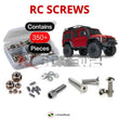 Representative image of an RCScrewZ stainless steel screw kit for Traxxas TRX-4 Defender 1/10 Electric 4WD Trail Truck (82056-4); exact kit contents vary by RC model.