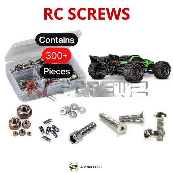 Representative image of an RCScrewZ stainless steel screw kit for Traxxas XRT 8S 1/6 4WD Race MT (78086-4); exact kit contents vary by RC model.