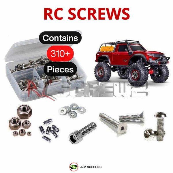 Representative image of an RCScrewZ stainless steel screw kit for Traxxas TRX-4 Sport High Trail 1/10 4WD Crawler (82044-4); exact kit contents vary by RC model.