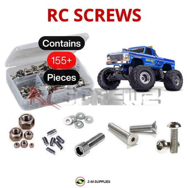 Representative image of an RCScrewZ stainless steel screw kit for Traxxas BIGFOOT No.1 XL-5 HD 1/10 2WD MT (36234-8); exact kit contents vary by RC model.