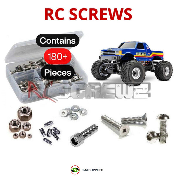 Representative image of an RCScrewZ stainless steel screw kit for Traxxas BIGFOOT 4X4 BL-2S 1/10 MT (67134-4); exact kit contents vary by RC model.