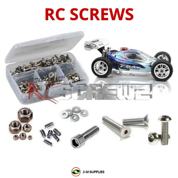 Representative image of an RCScrewZ stainless steel screw kit for Team XRAY XT8 2017 #350203; exact kit contents vary by RC model.