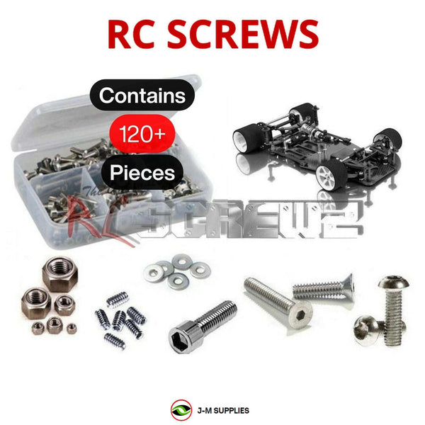 Representative image of an RCScrewZ stainless steel screw kit for Team XRAY X12 Onroad 1/12 Pan Car - Electric (#370002); exact kit contents vary by RC model.