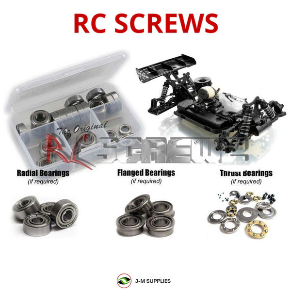 Representative image of an RCScrewZ stainless steel screw kit for Team XRAY XB9 Nitro 2013 #350008; exact kit contents vary by RC model.