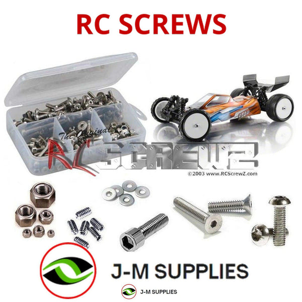 Representative image of an RCScrewZ stainless steel screw kit for Team XRAY XB4 2014 #360001; exact kit contents vary by RC model.