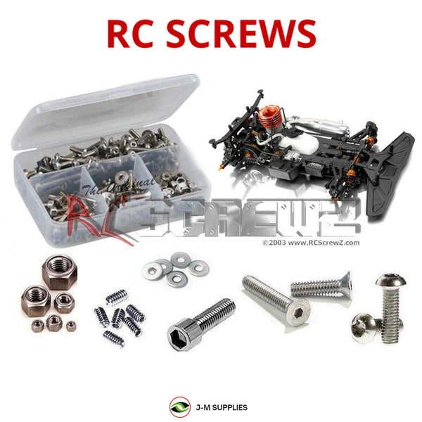 Representative image of an RCScrewZ stainless steel screw kit for Team XRAY RX8 2013 #340002; exact kit contents vary by RC model.