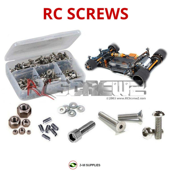 Representative image of an RCScrewZ stainless steel screw kit for Team XRAY X12 2016 #370005; exact kit contents vary by RC model.